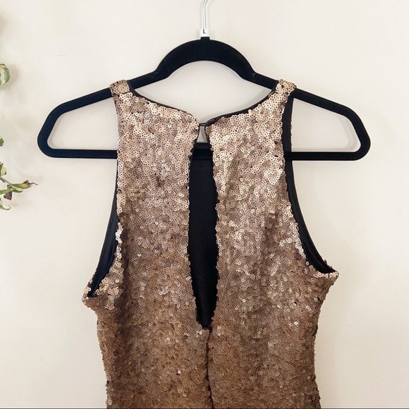 Dynamite gold sequin bodycon dress size Med - Picture 4 of 5